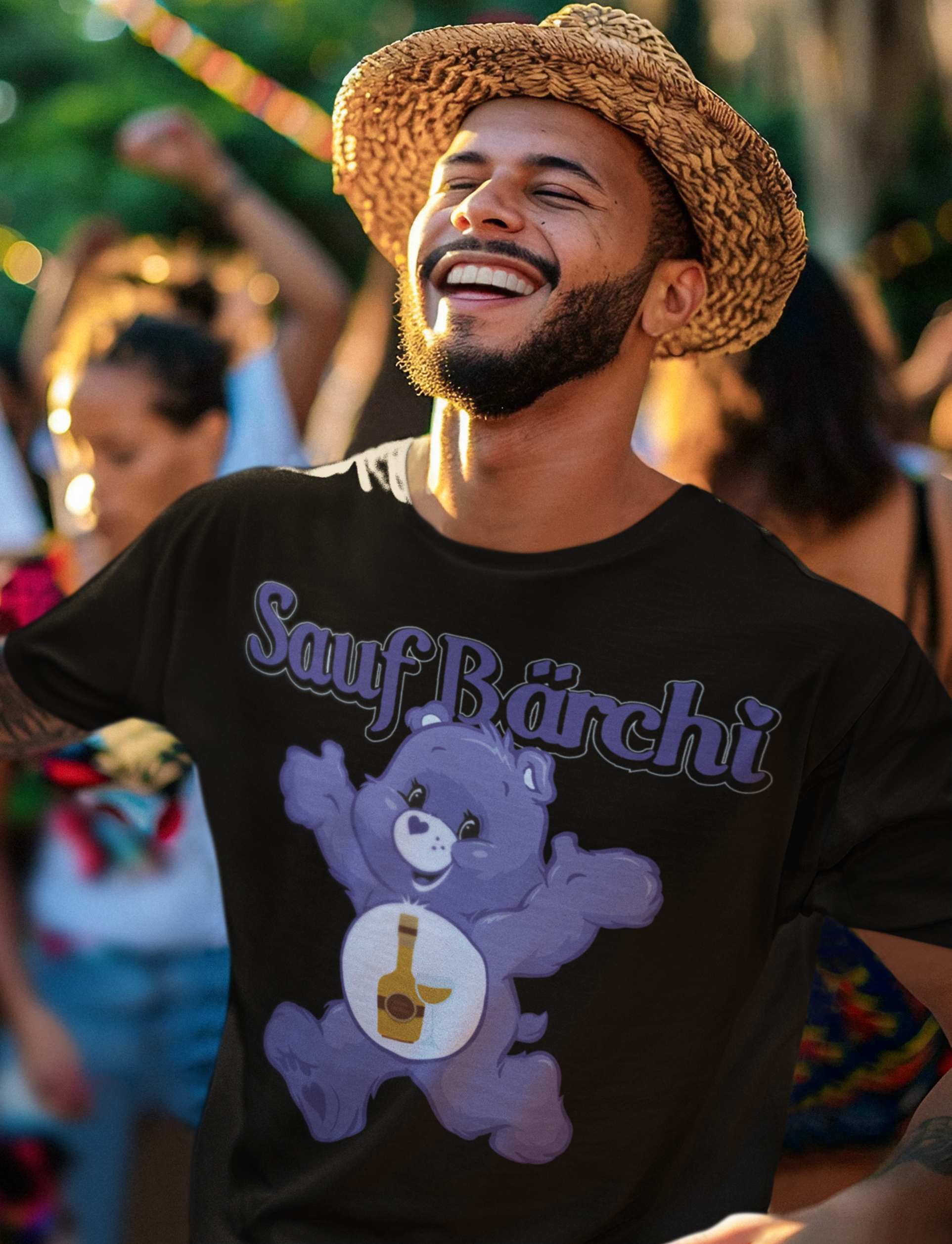 Sauf Bärchi Glücksbärchi - Herren Premium Bio T-Shirt