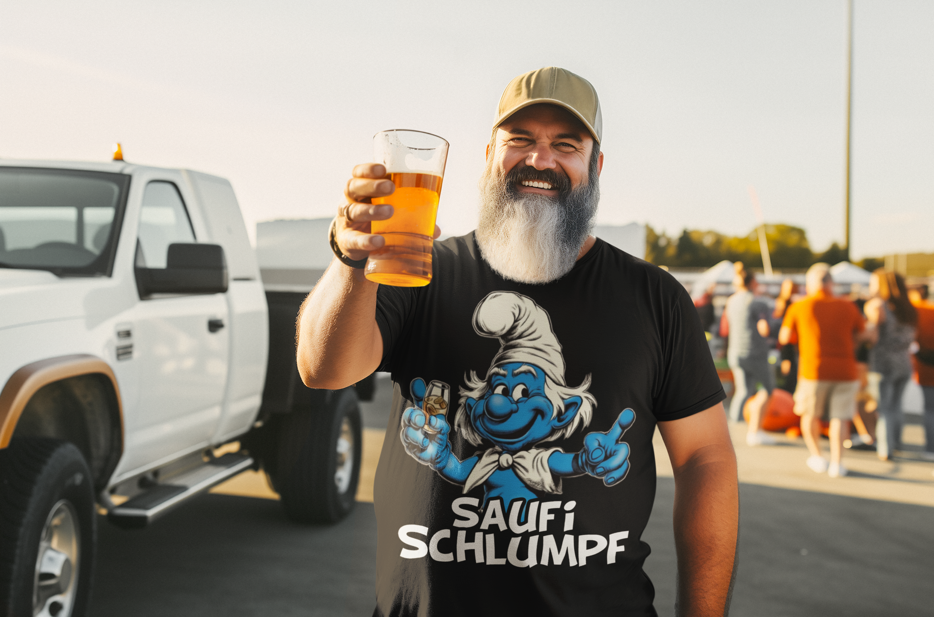 Saufi Schlumpf Grafik - Herren Shirt