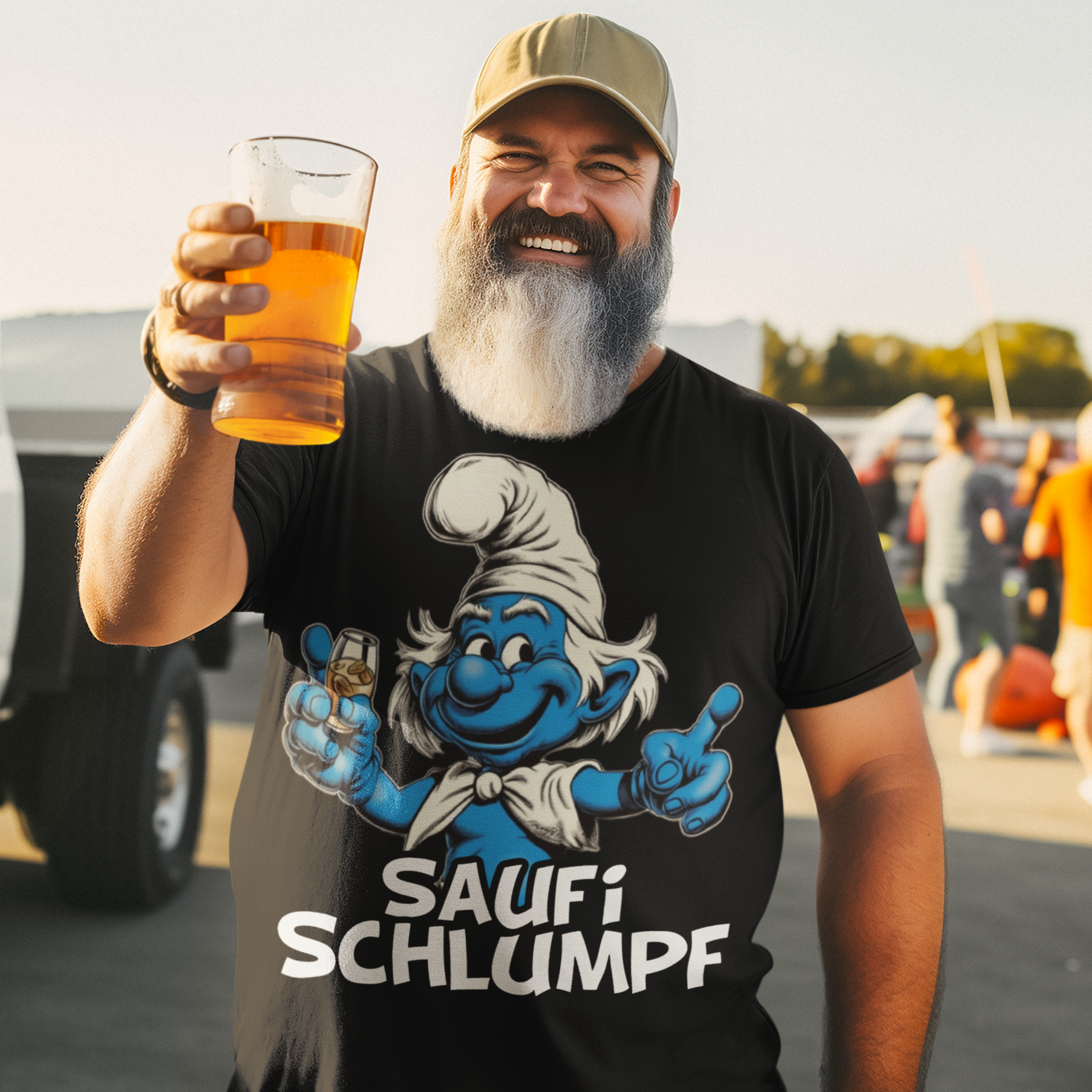 Saufi Schlumpf Grafik - Herren Shirt