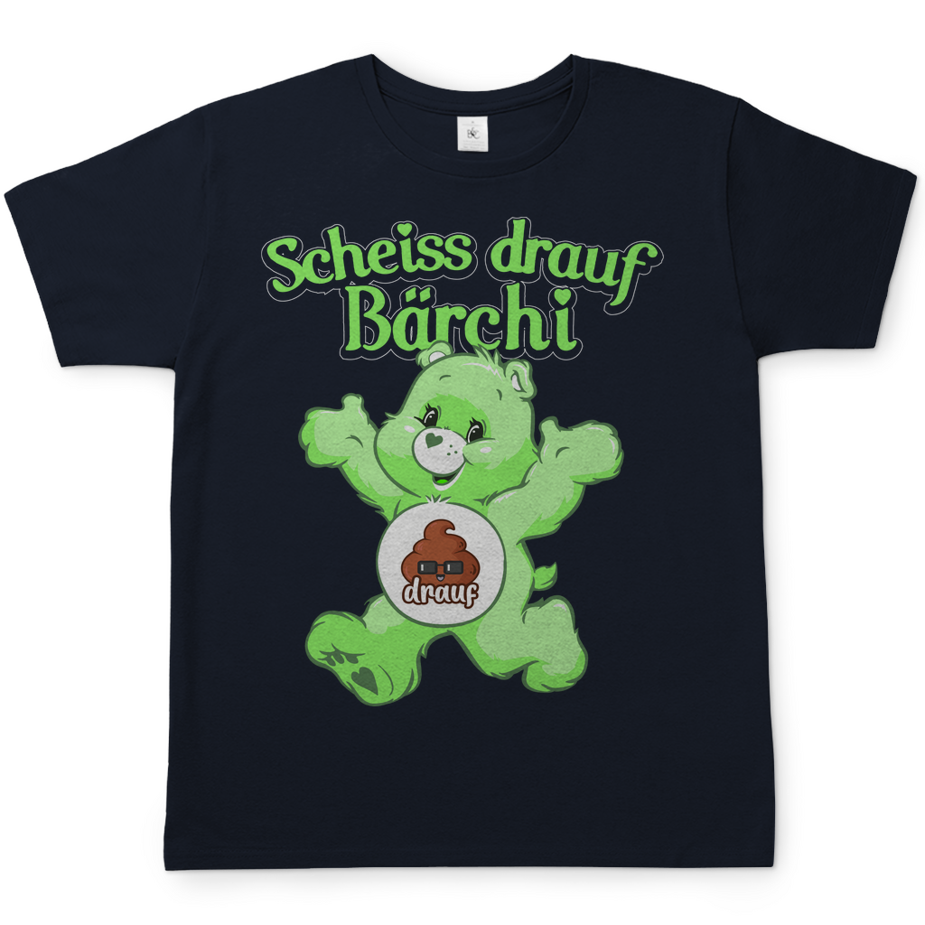 Scheiss drauf Glücksbärchi Herren Shirt in navy blau