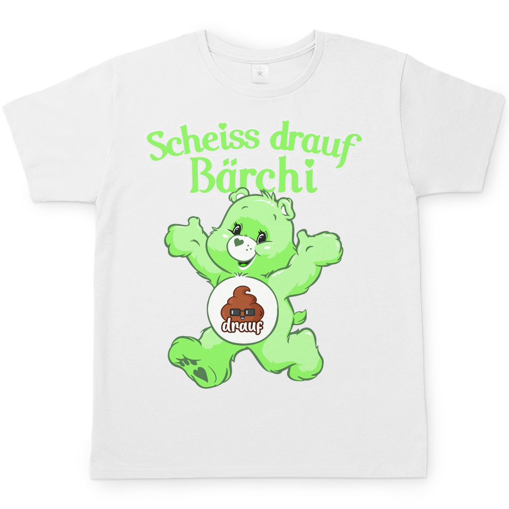 Scheiss drauf Glücksbärchi Herren Shirt in weiß