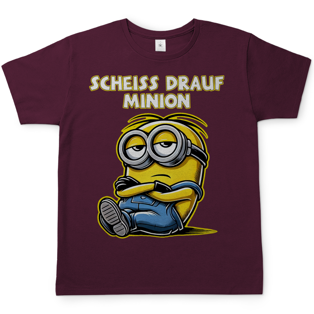 Scheiss drauf Minion - Herren Shirt Burgundy
