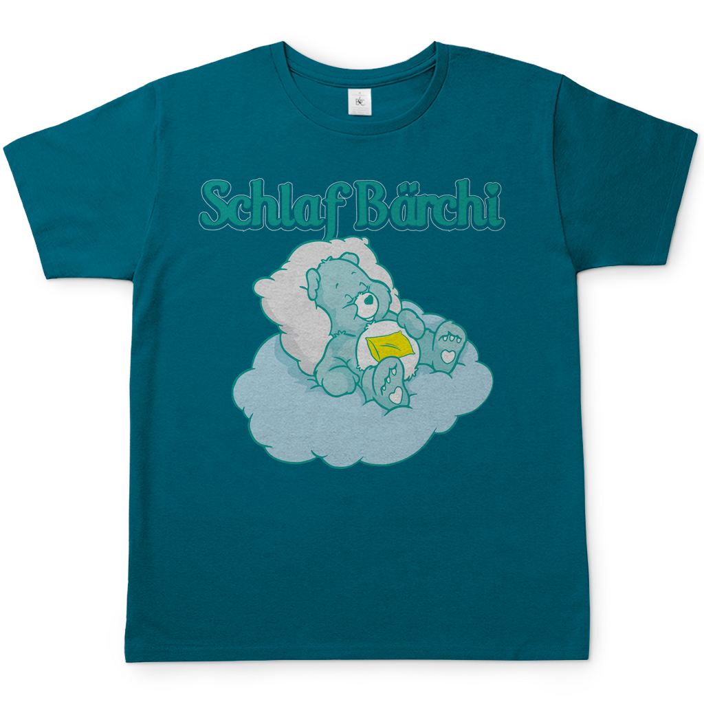 Schlaf Bärchi Glücksbärchi Herren Shirt in Diva Blau
