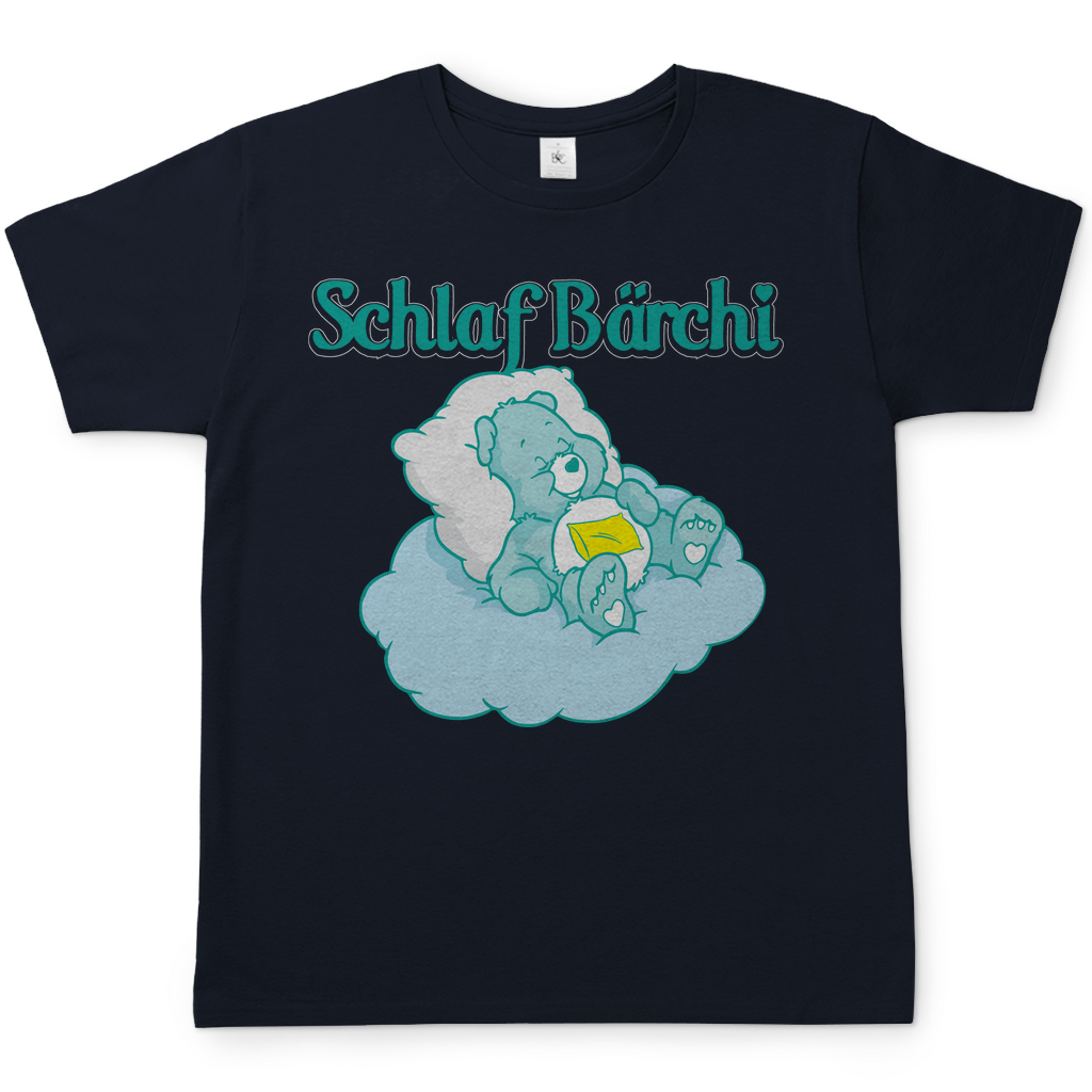 Schlaf Bärchi Glücksbärchi Herren Shirt in Navy Blau