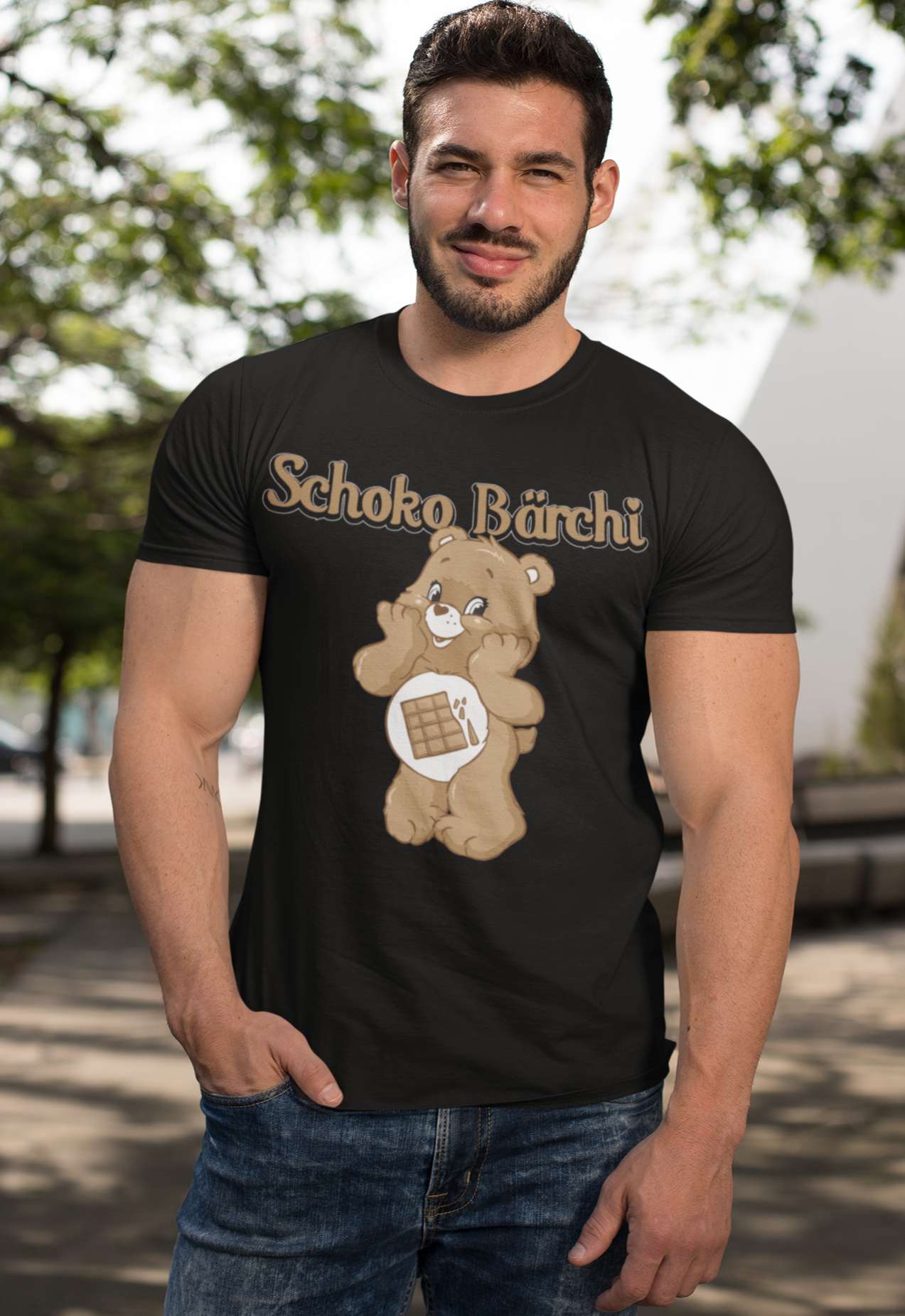 Schoko Bärchi Glücksbärchi - Herren Premium Bio T-Shirt