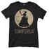 Schwarzes Damenshirt mit Schwipserella Prinzessin Design