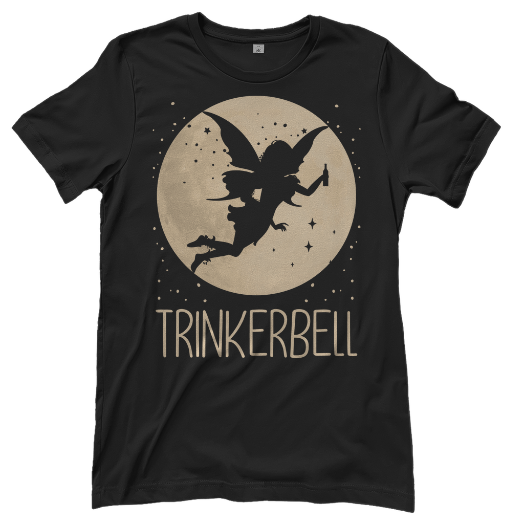 Schwarzes Damenshirt mit Trinkerbell Prinzessin Design
