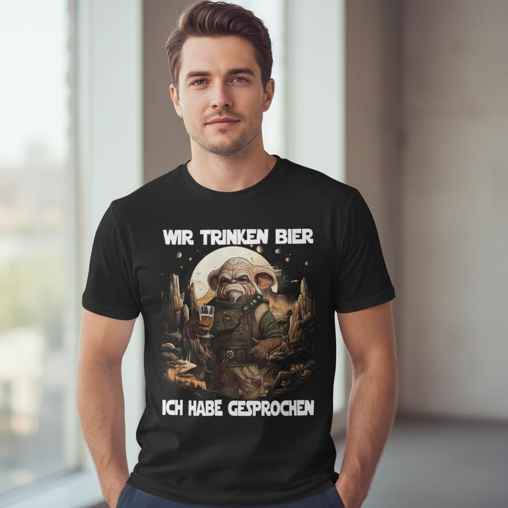 Wir trinken Bier ich habe gesprochen - Mandalorian - Herren Shirt