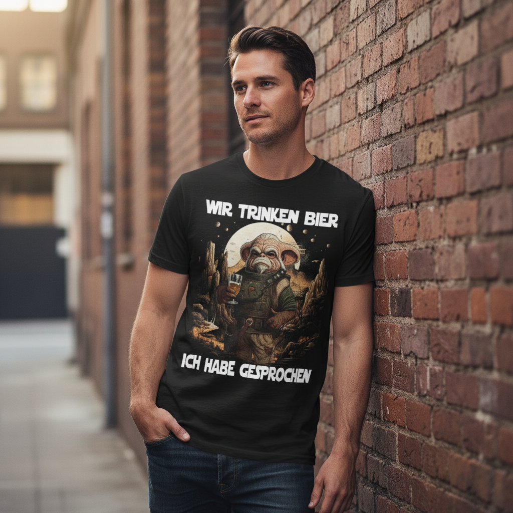 Wir trinken Bier ich habe gesprochen - Mandalorian - Herren Shirt
