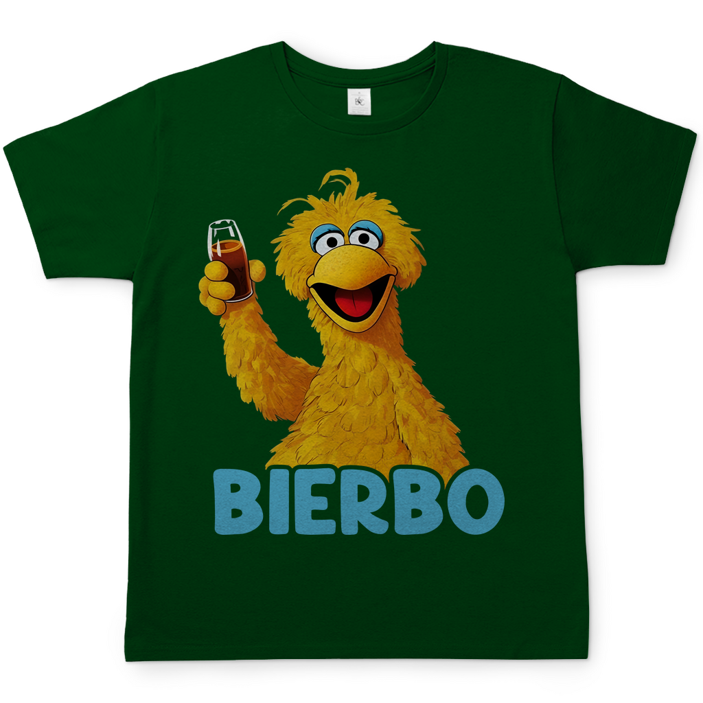 Sesamstrasse Bibo Bierbo Herren Shirt in bottle grün