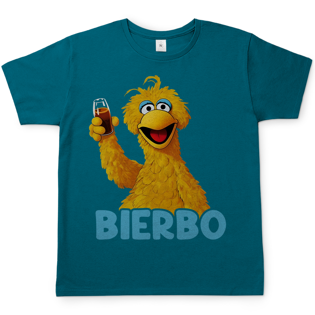 Sesamstrasse Bibo Bierbo Herren Shirt in diva blau