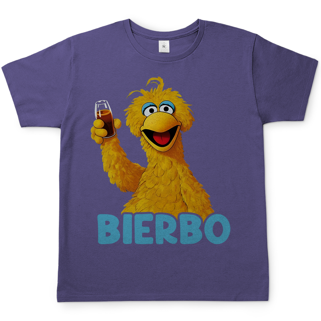 Sesamstrasse Bibo Bierbo Herren Shirt in millennial lila