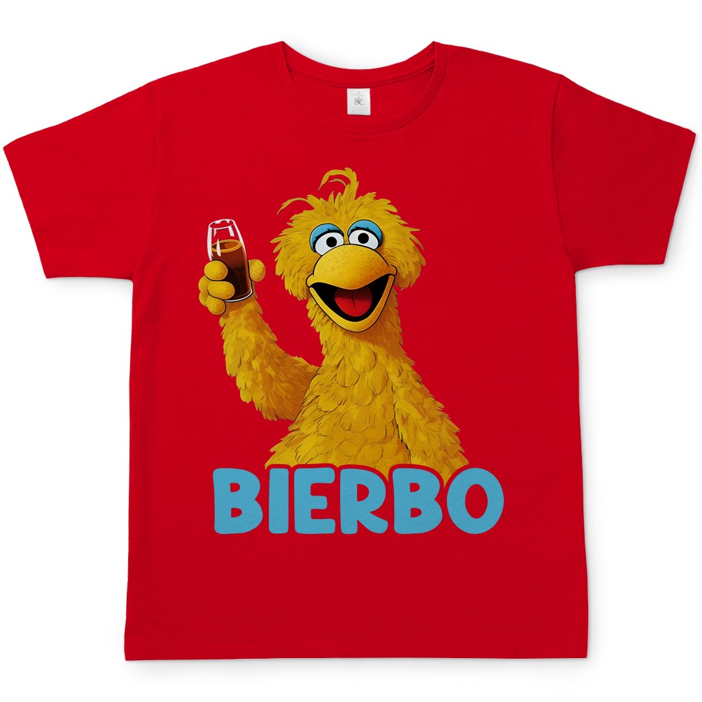 Sesamstrasse Bibo Bierbo Herren Shirt in rot