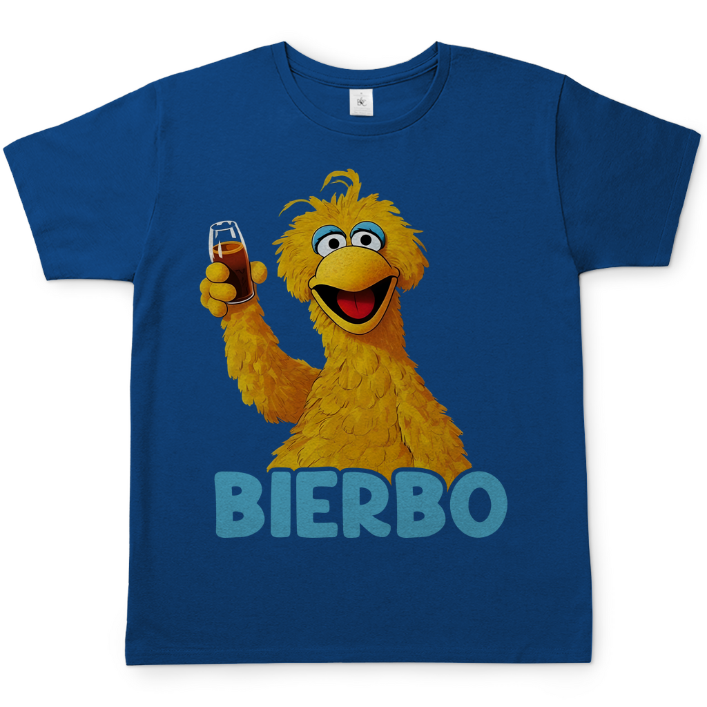 Sesamstrasse Bibo Bierbo Herren Shirt in royal blau