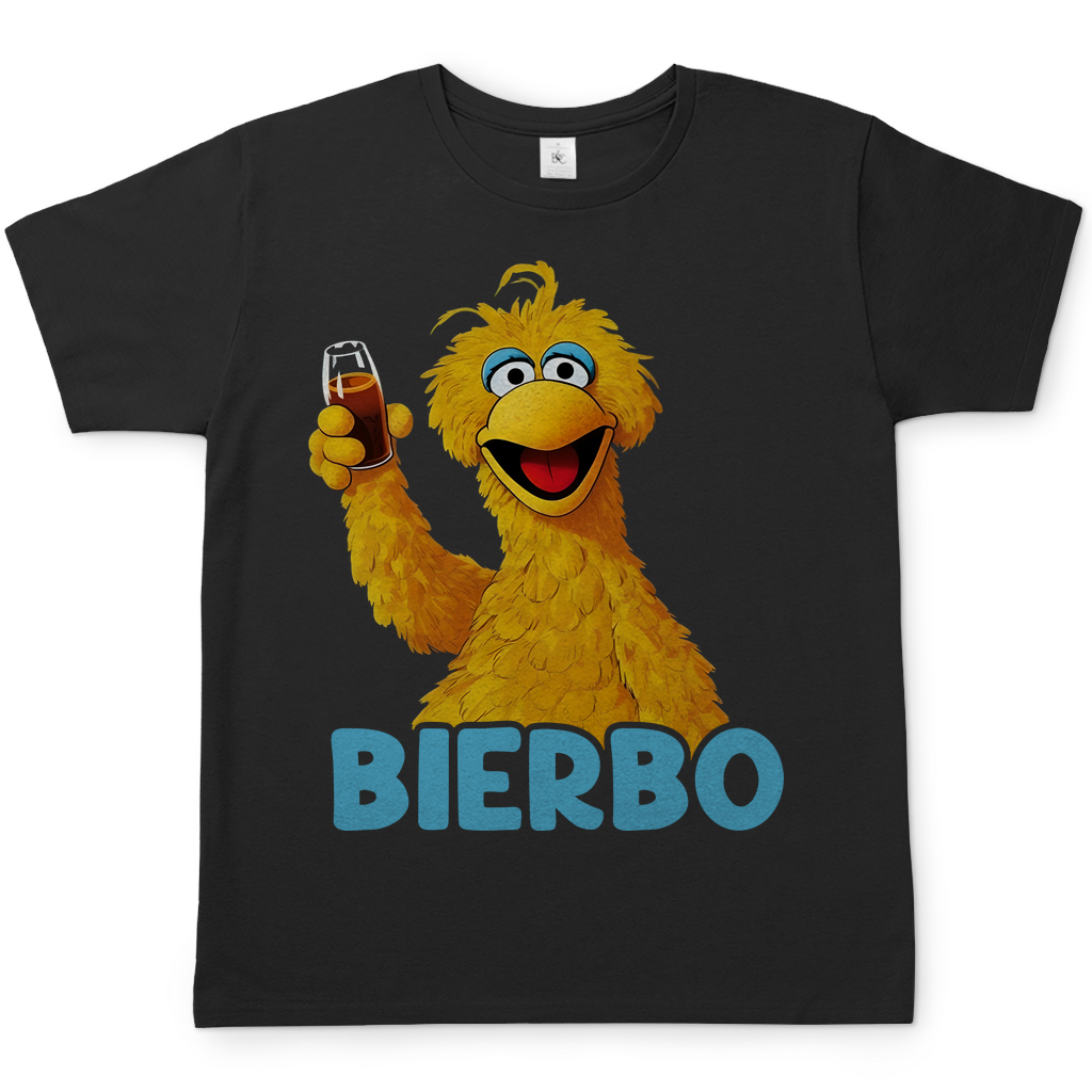 Sesamstrasse Bibo Bierbo Herren Shirt in schwarz