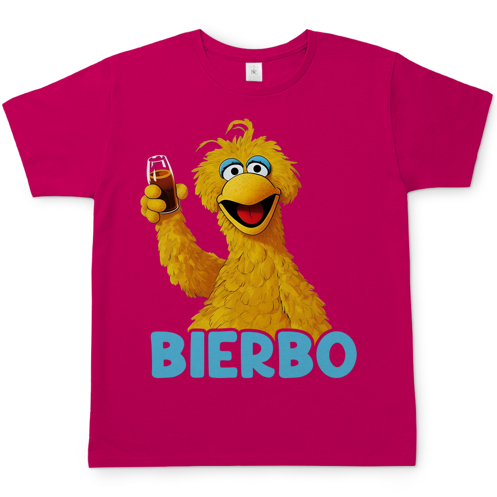 Sesamstrasse Bibo Bierbo Herren Shirt in sorbet rosa