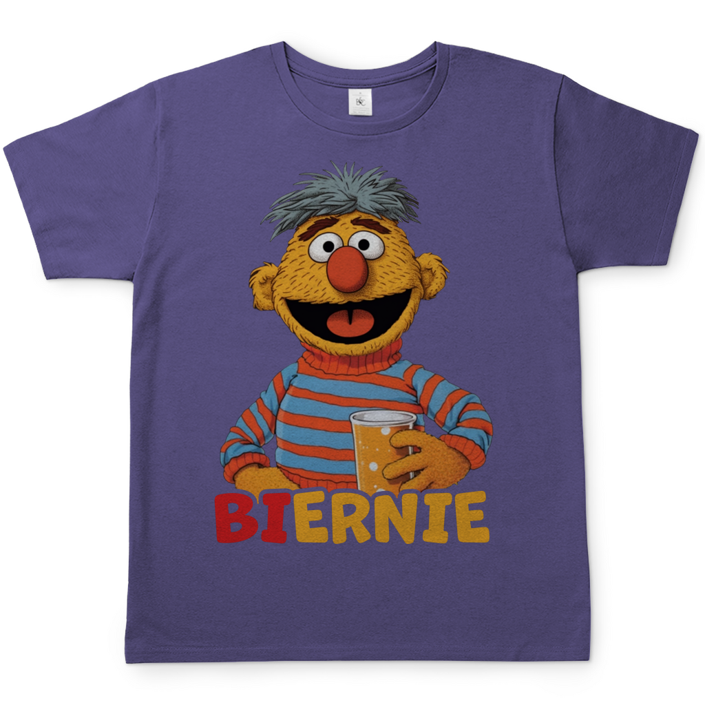 Sesamstraße - Ernie Biernie - Herren Shirt Millennial Lilac
