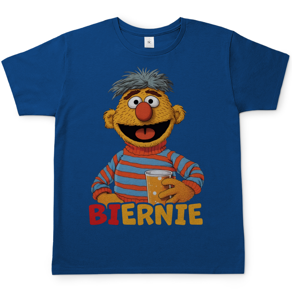 Sesamstraße - Ernie Biernie - Herren Shirt Royal Blue