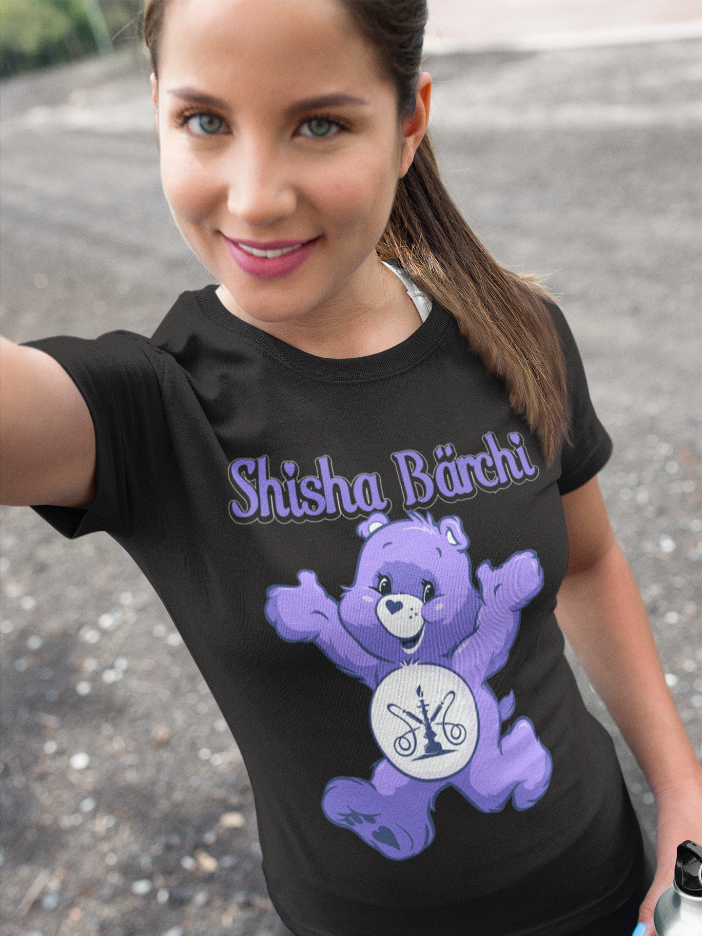 Shisha Hookah Wasserpfeife Bärchi Glücksbärchi - Damen Premium Bio T-Shirt