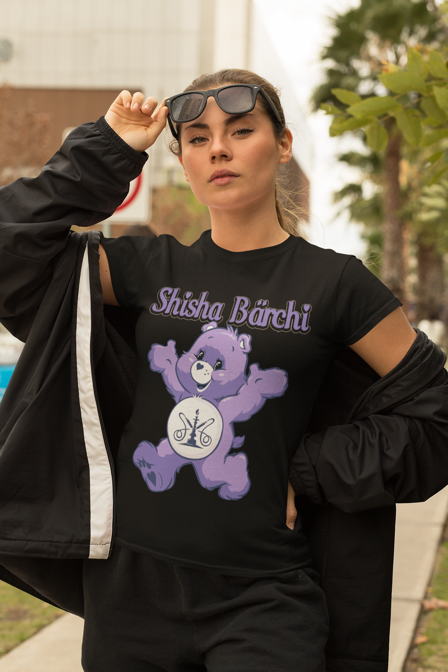 Shisha Hookah Wasserpfeife Bärchi Glücksbärchi - Damen Premium Bio T-Shirt