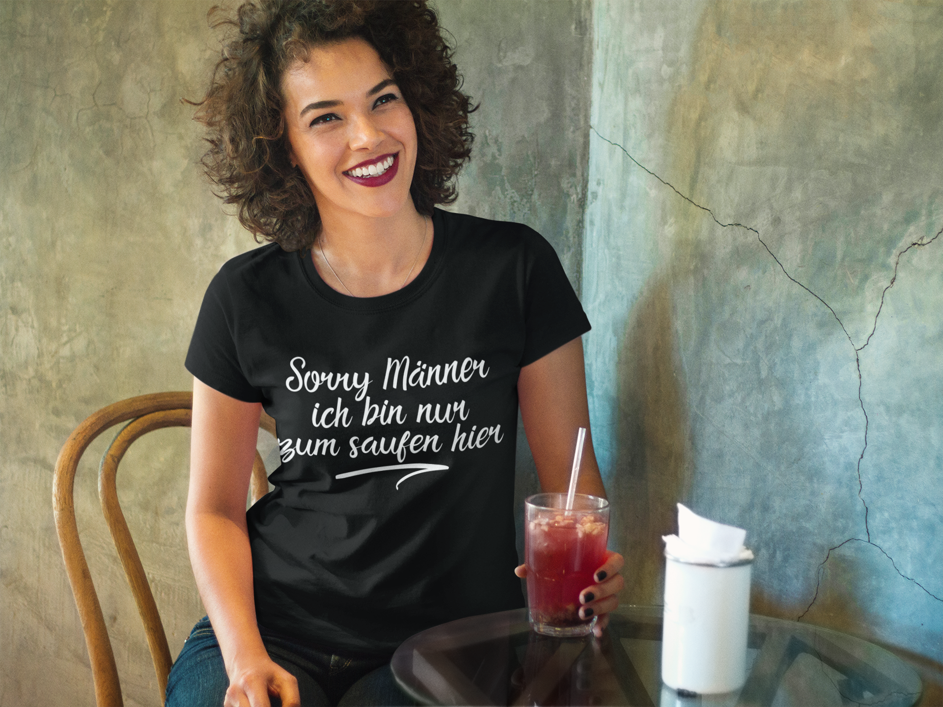 Sorry Männer ich bin nur zum saufen hier - Damenshirt