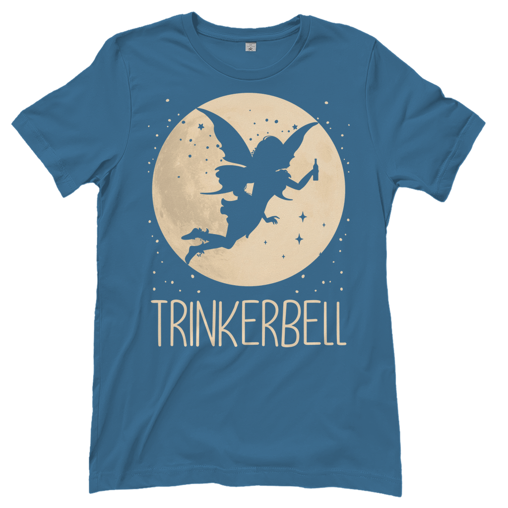 Steinblaues Damenshirt mit Trinkerbell Prinzessin Design