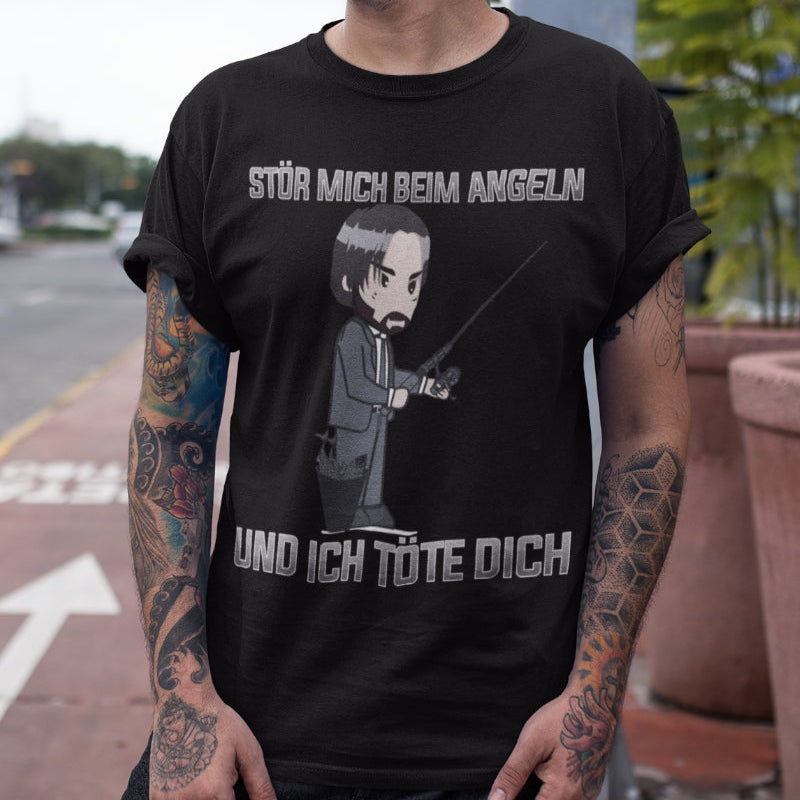 Lustiges John Wick Angelshirt Männer – Stör mich nicht beim Angeln