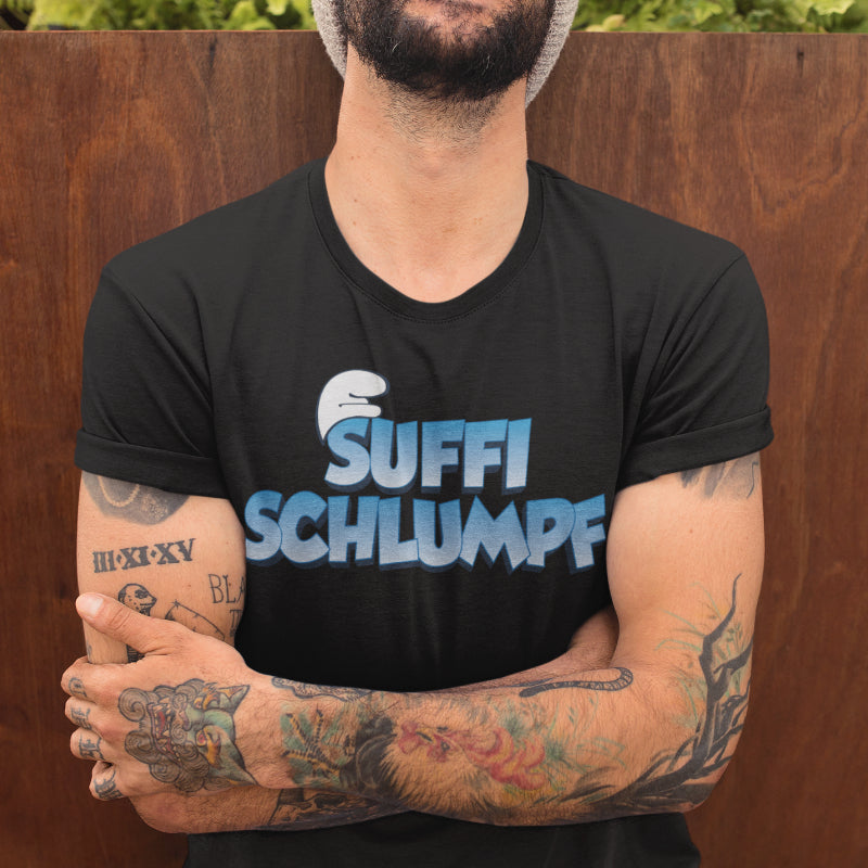 Suffi Schlumpf Herren Shirt – Lustiges Saufshirt mit Comic Design für Männer