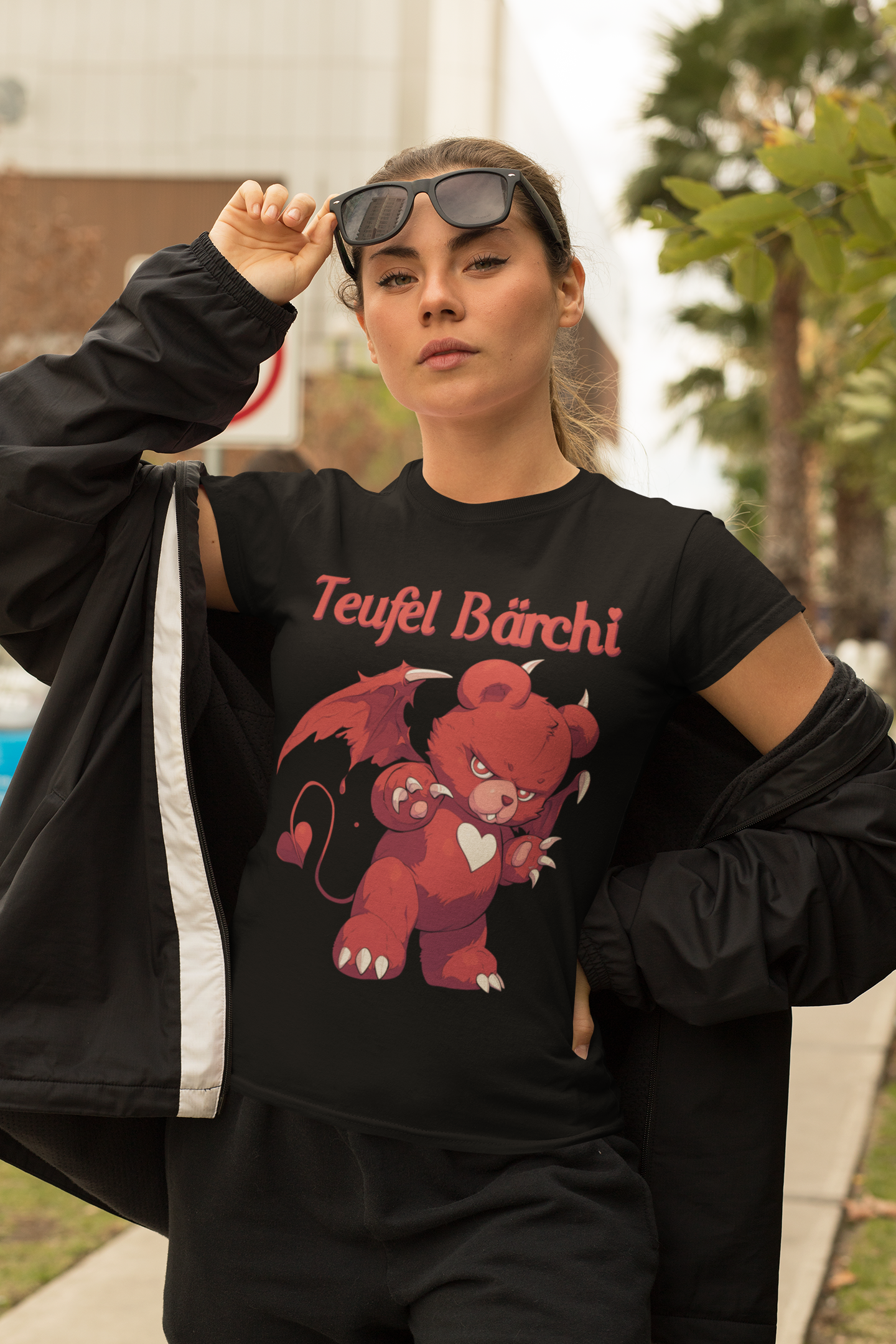 Teufel Bärchi Glücksbärchi Bär Teddybär Teufelchen - Damen Premium Bio T-Shirt