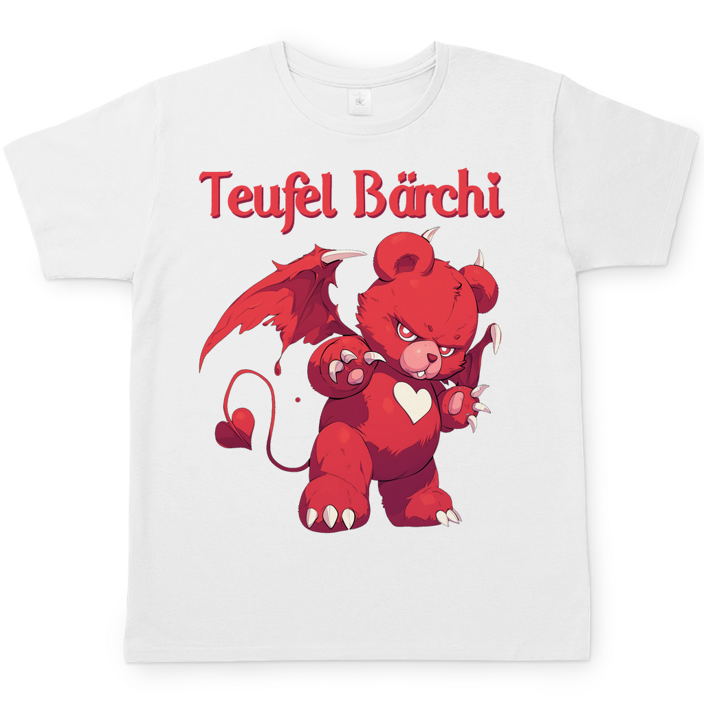 Teufel Baerchi - Gluecksbaerchi - Herren Shirt in weiss