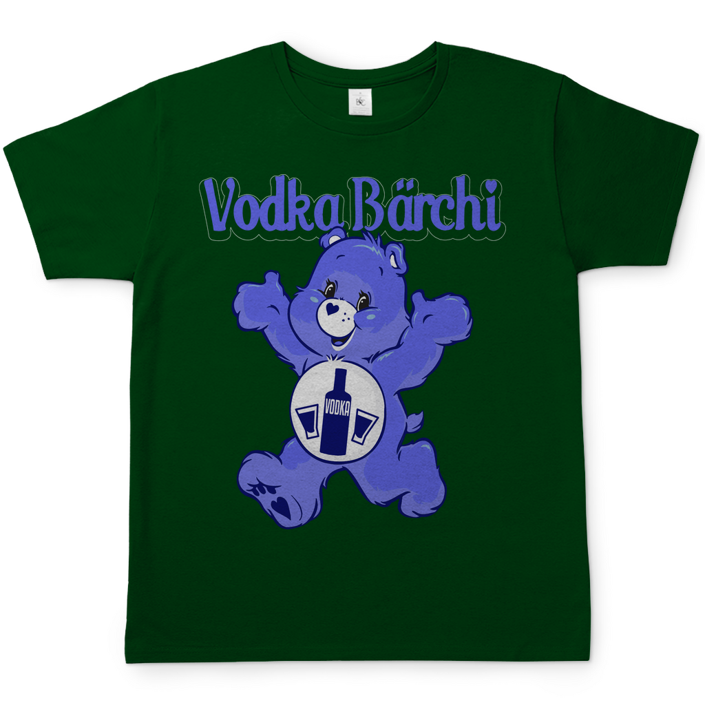 Vodka Bärchi Glücksbärchi Herren Shirt in Bottle Grün