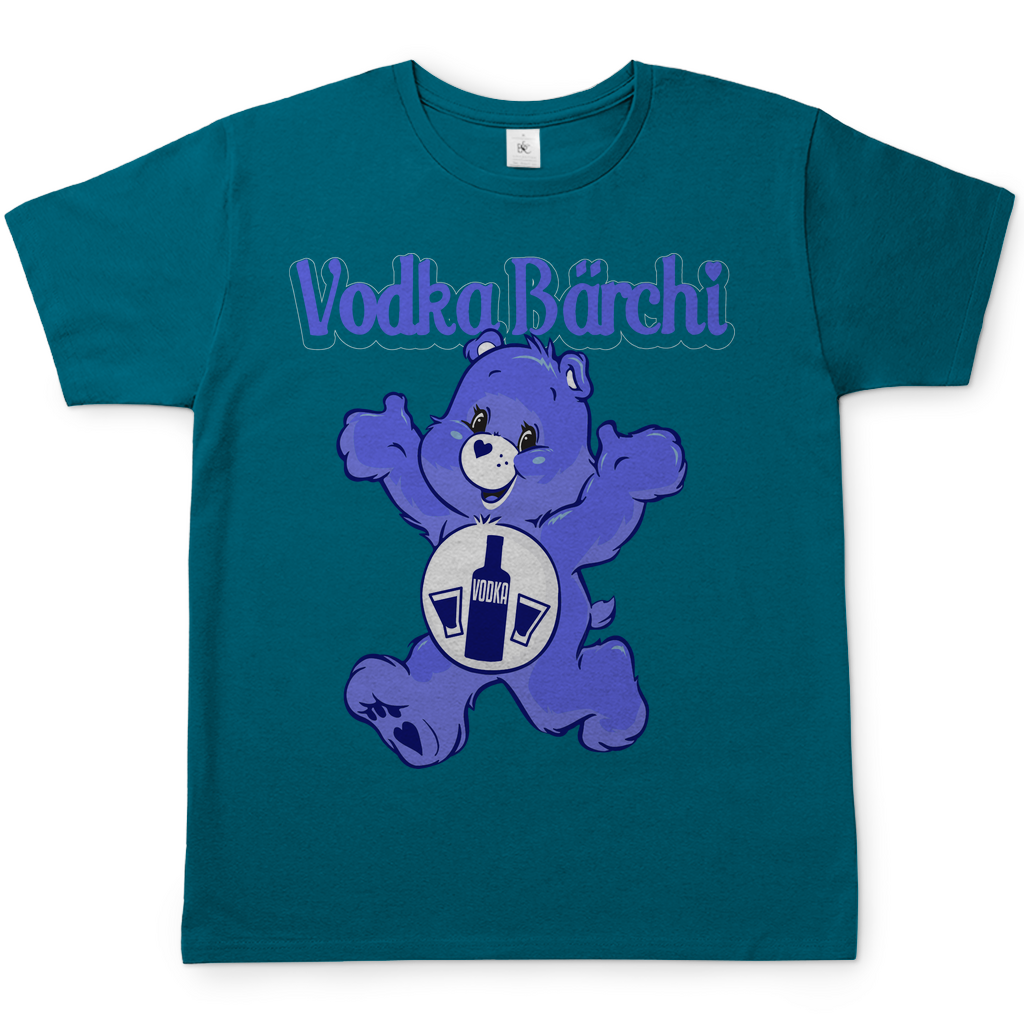 Vodka Bärchi Glücksbärchi Herren Shirt in Diva Blau