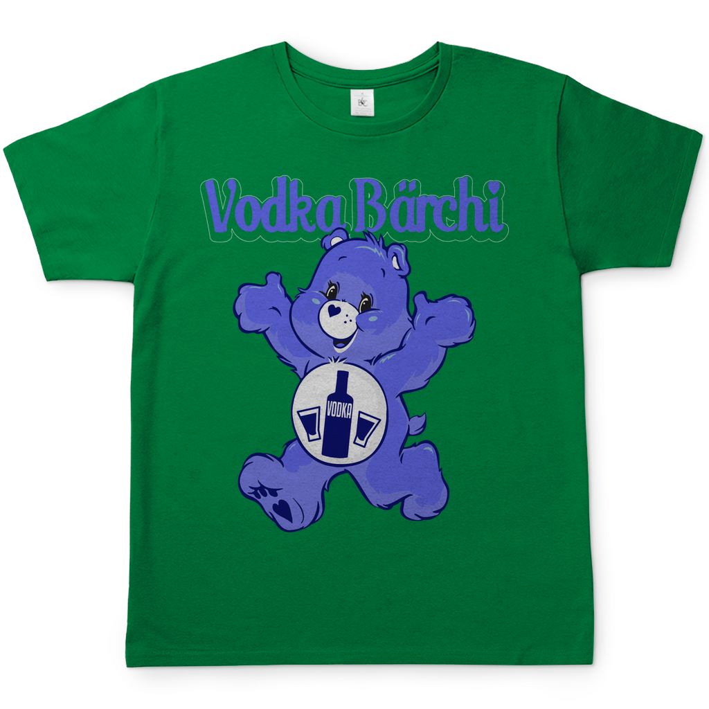 Vodka Bärchi Glücksbärchi Herren Shirt in Kelly Grün