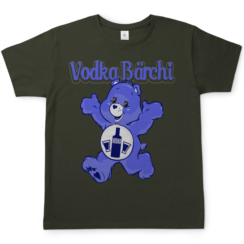 Vodka Bärchi Glücksbärchi Herren Shirt in Khaki