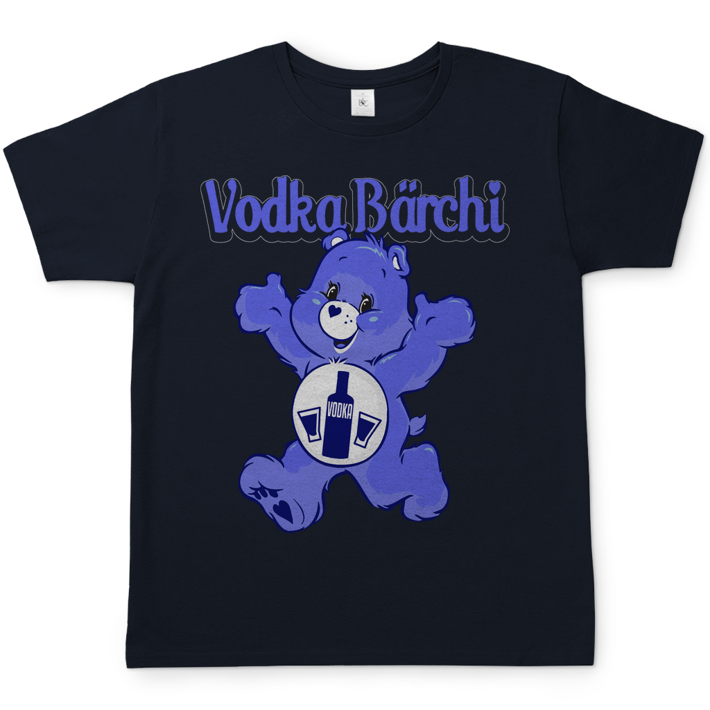 Vodka Bärchi Glücksbärchi Herren Shirt in Navy Blau