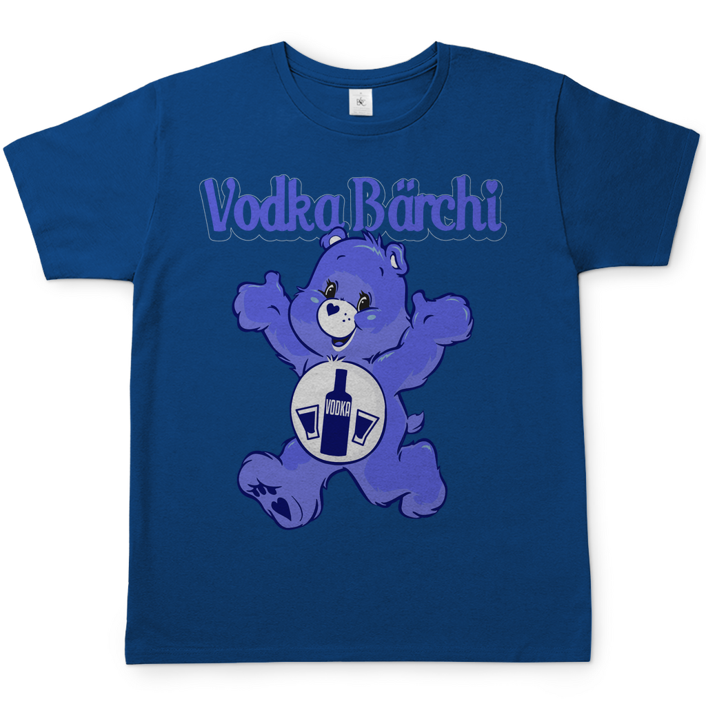 Vodka Bärchi Glücksbärchi Herren Shirt in Royal Blau