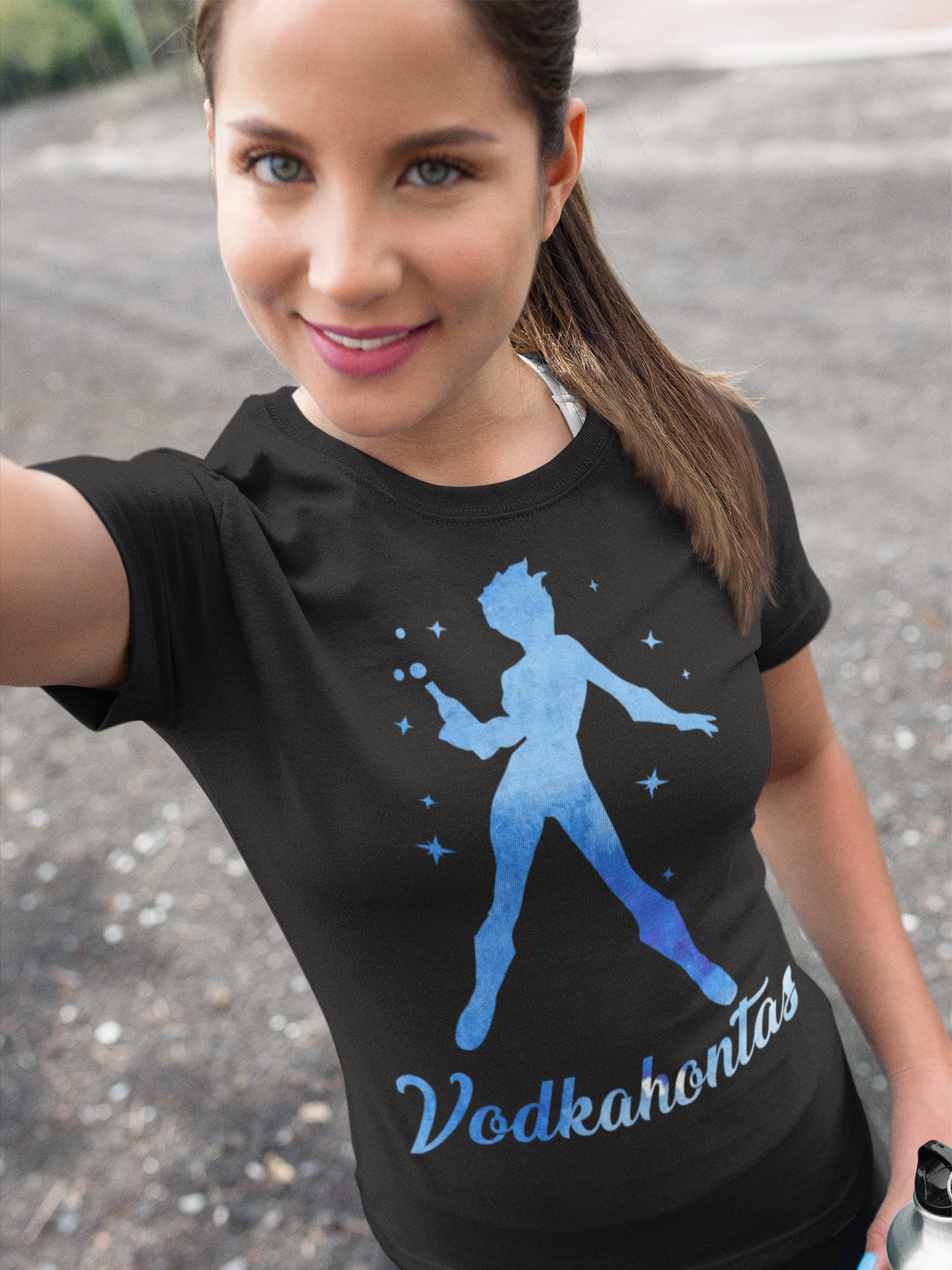 Vodkahontas Prinzessin - Damen Premium Bio T-Shirt Farbe Schwarz