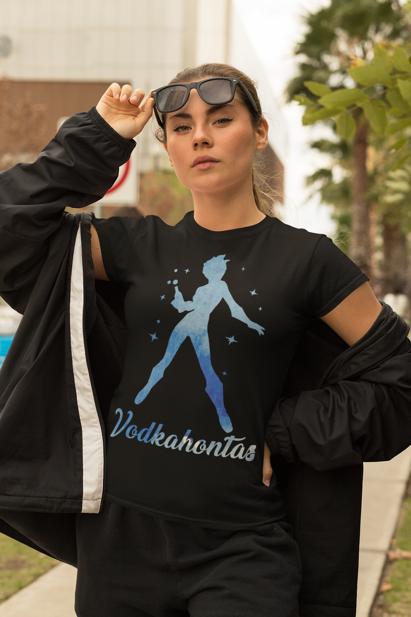 Vodkahontas Prinzessin - Damen Premium Bio T-Shirt Farbe Schwarz