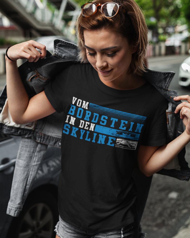Skyline Damen Shirt – Vom Bordstein in den Skyline – JDM Auto Design