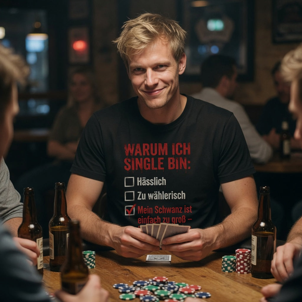 Warum ich Single bin mein Schwanz ist zu groß - Herren T-Shirt