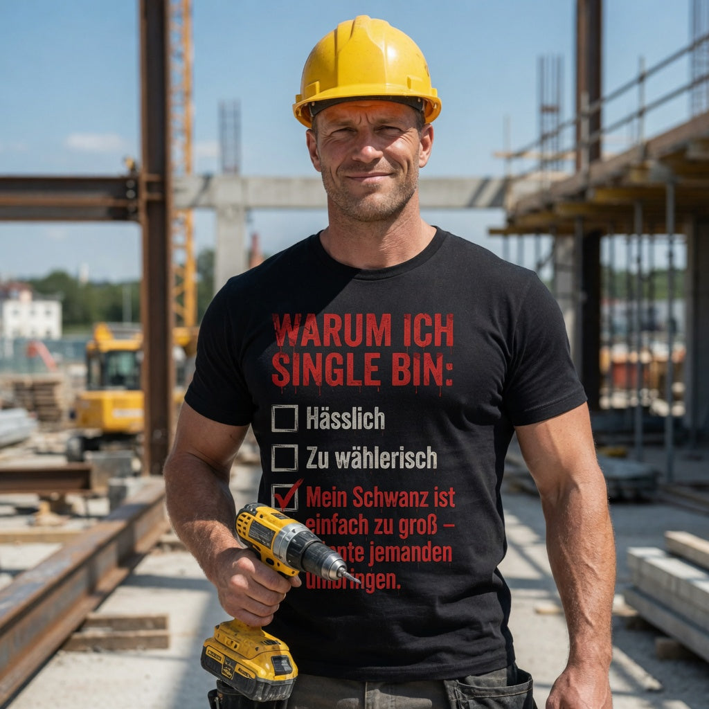 Warum ich Single bin mein Schwanz ist zu groß - Herren T-Shirt