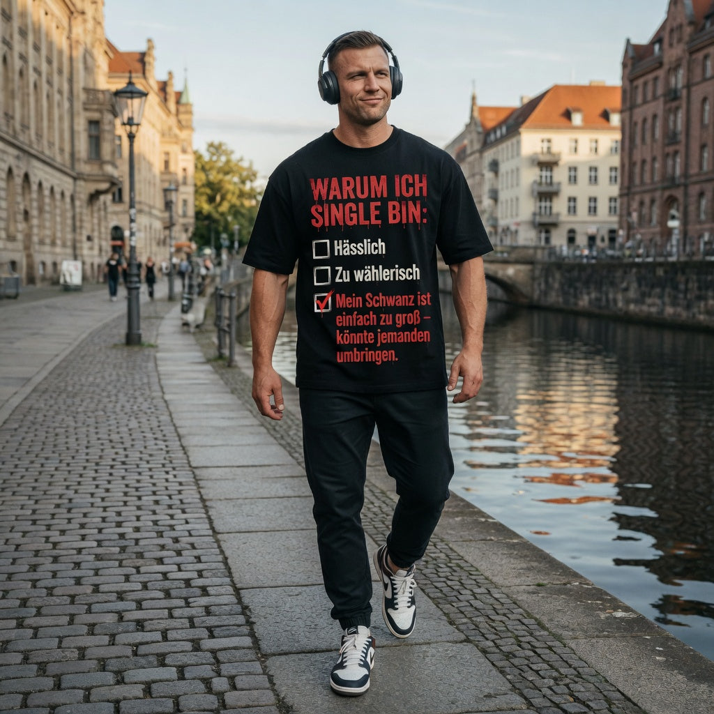 Warum ich Single bin mein Schwanz ist zu groß - Jack and Jones Oversize T-Shirt