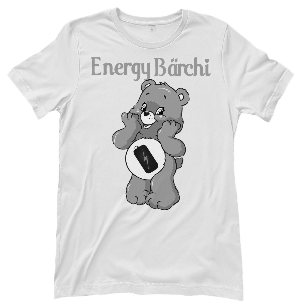 Weisses Damenshirt mit Energy Bärchi Glücksbärchi Design