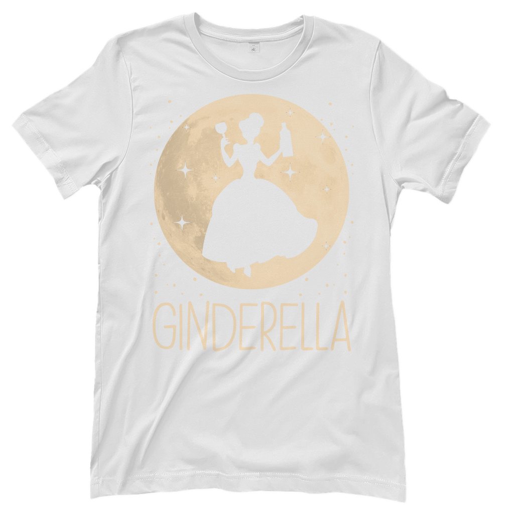 Weisses Damenshirt mit Ginderella Prinzessin Design