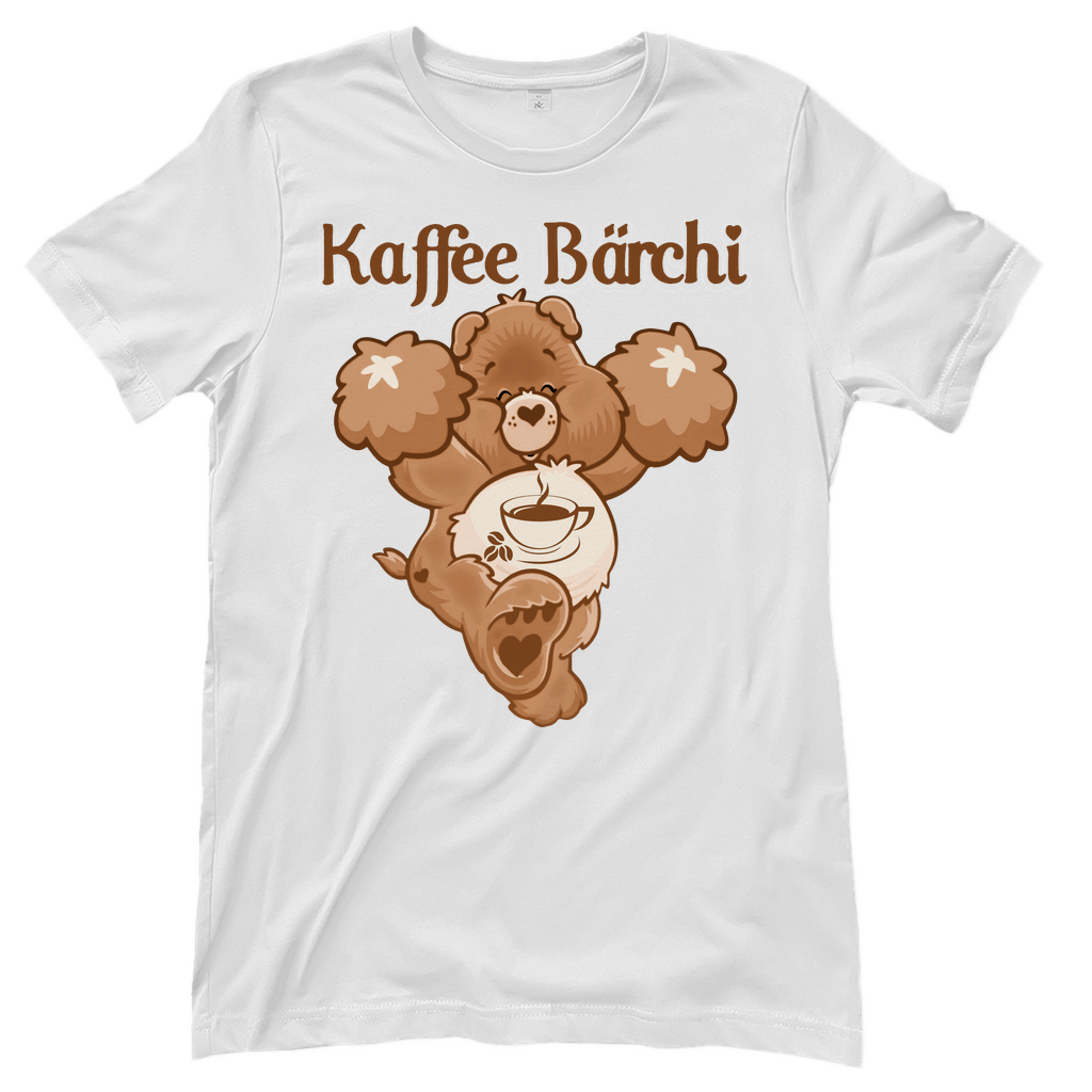 Weisses Damenshirt mit Kaffee Bärchi Design