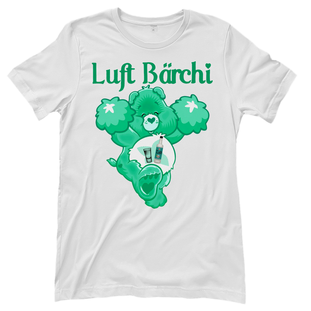 Weisses Damenshirt mit Luft Bärchi Glücksbärchi Design