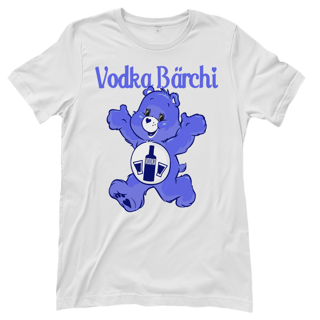 Weisses Damenshirt mit Vodka Bärchi Design