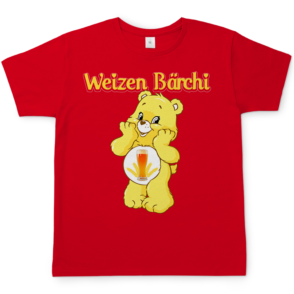 Weizen Bärchi Glücksbärchi Herren Shirt in Rot