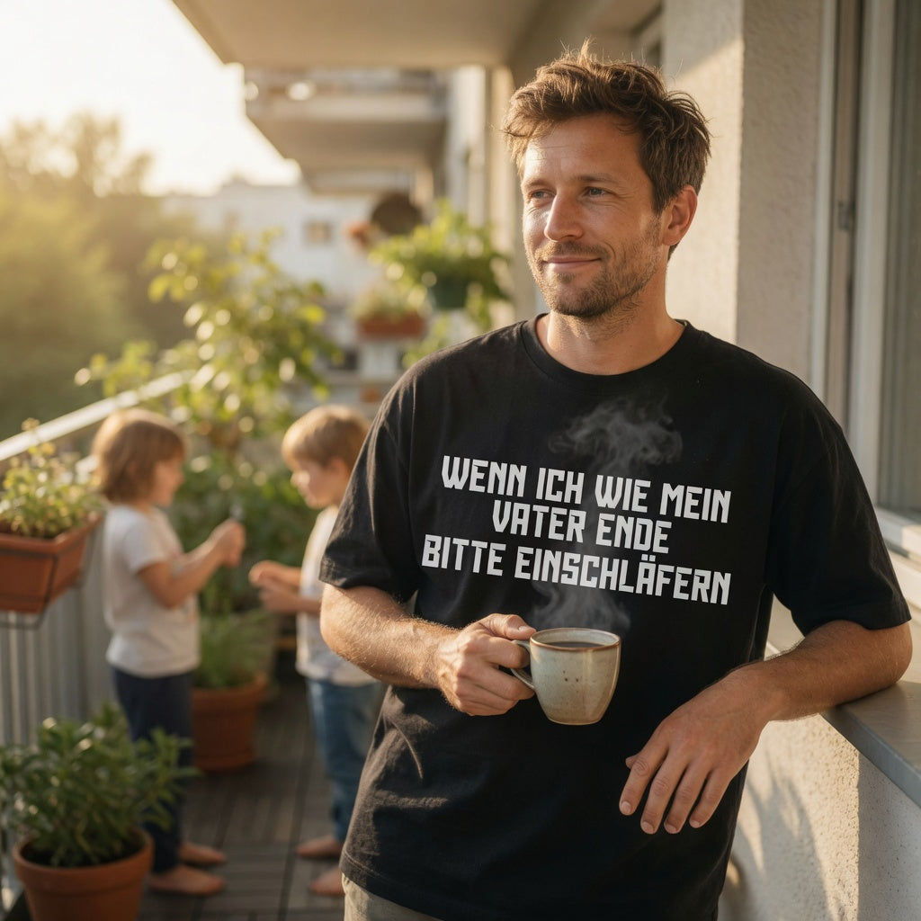 Wenn ich wie mein Vater ende bitte einschläfern - Jack and Jones Oversize T-Shirt