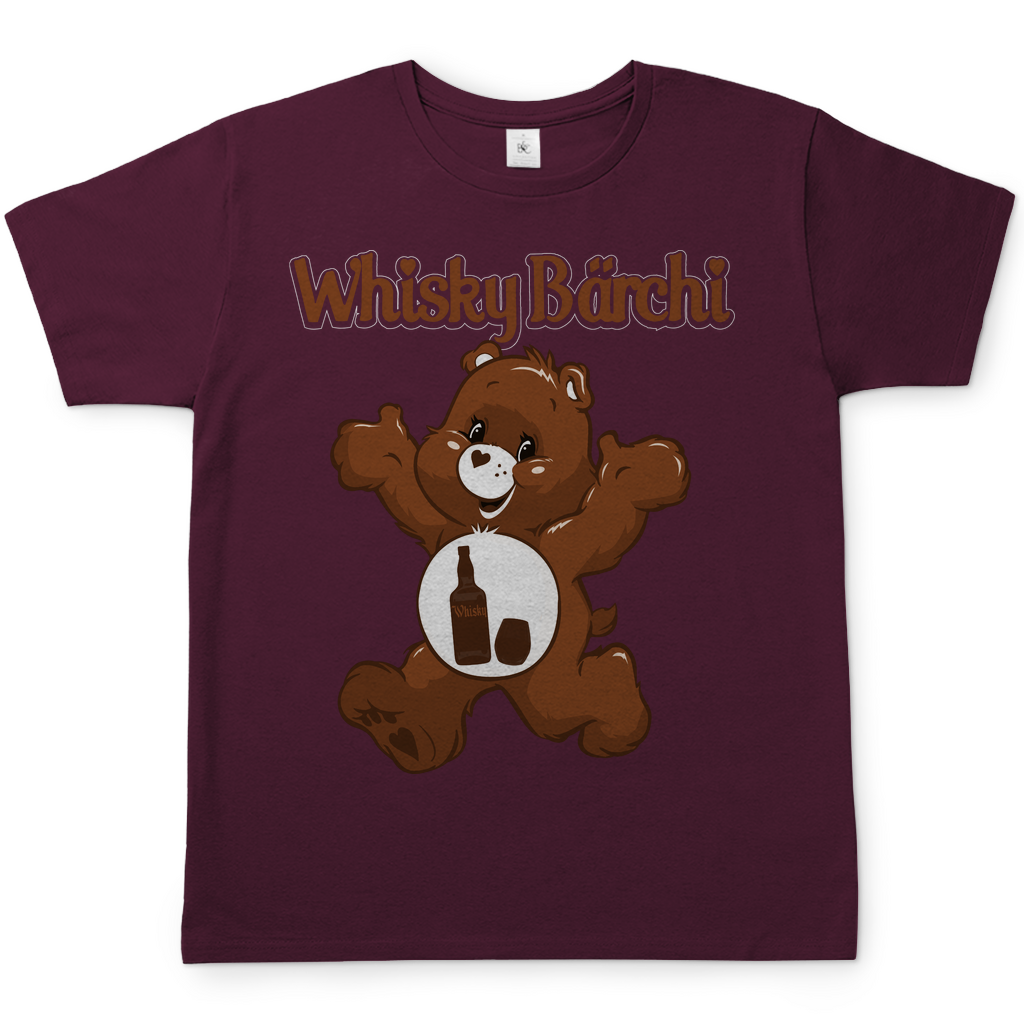Whisky Glücksbärchi Herren Shirt in burgundy rot